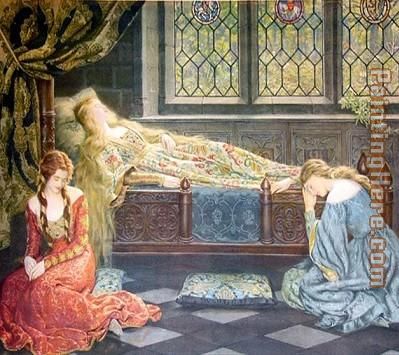 Sleeping Beauty painting - John Collier Sleeping Beauty art painting